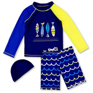Traje De Baño 3 Piezas Manga Larga Niño Jump Kids