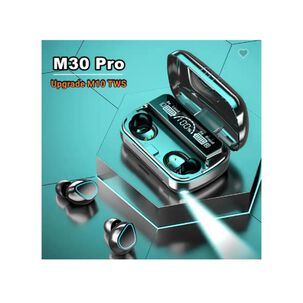 Audifonos Bluetooth Recargables Tws Led In Ear Manos Libres M10 Negro