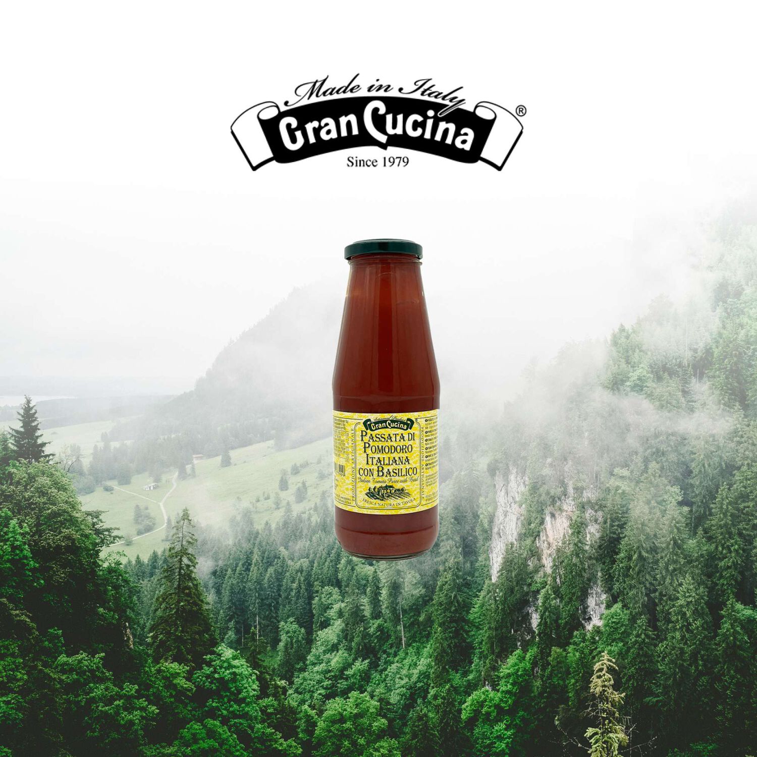 Pr Gran Cucina Pulpa De Tomate Albahaca 1 X 700 Gr image number 1.0