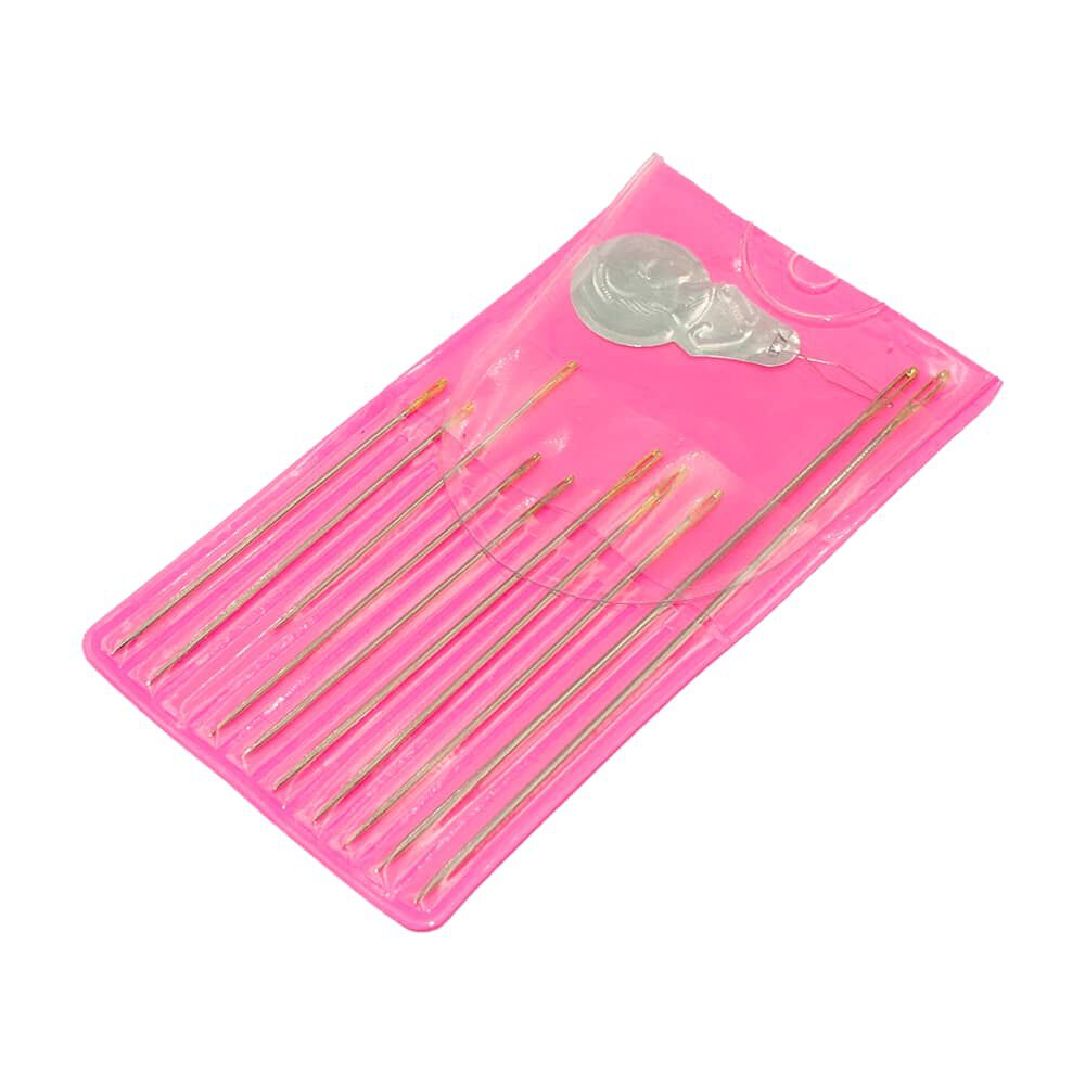Agujas Para Coser Sobre Rosado C/enhebrador Set 11 Uds image number 0.0
