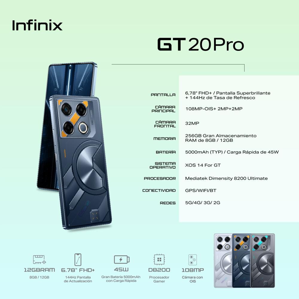 Smartphone Infinix GT 20 Pro / 5G / 256 GB / Liberado image number 5.0