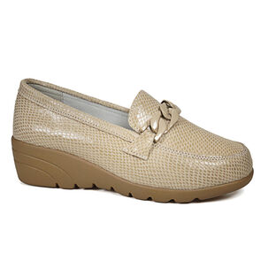 Mocasín Cuero Hadassa Beige