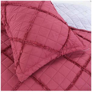 Cubrecama Bordado Premiun King Fucsia