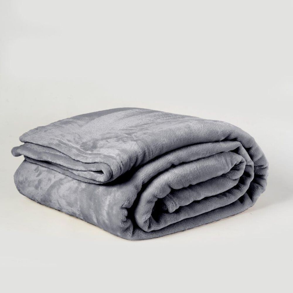 Frazada Flannel Linea Hotel 1.5 Plazas Gris image number 0.0