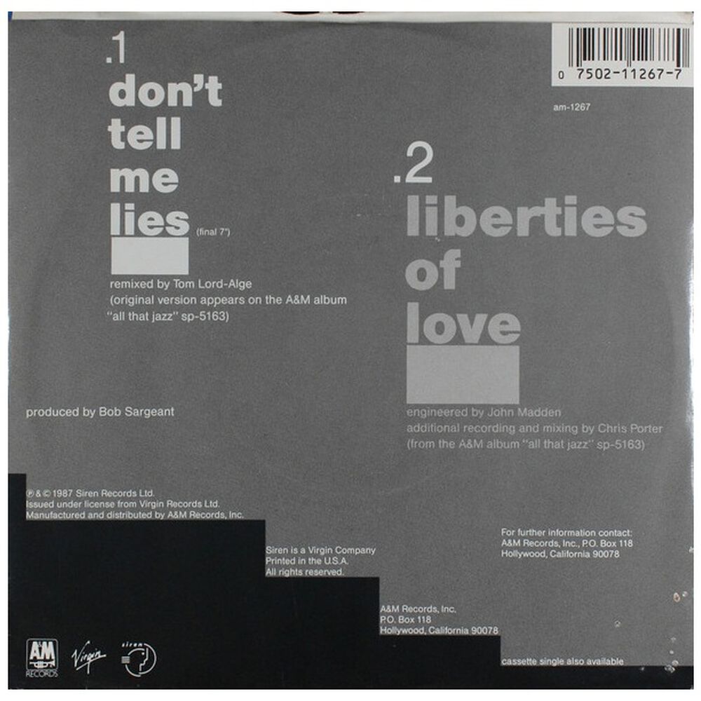 Breathe - Don't Tell Me Lies | 7" Single Usado image number 1.0