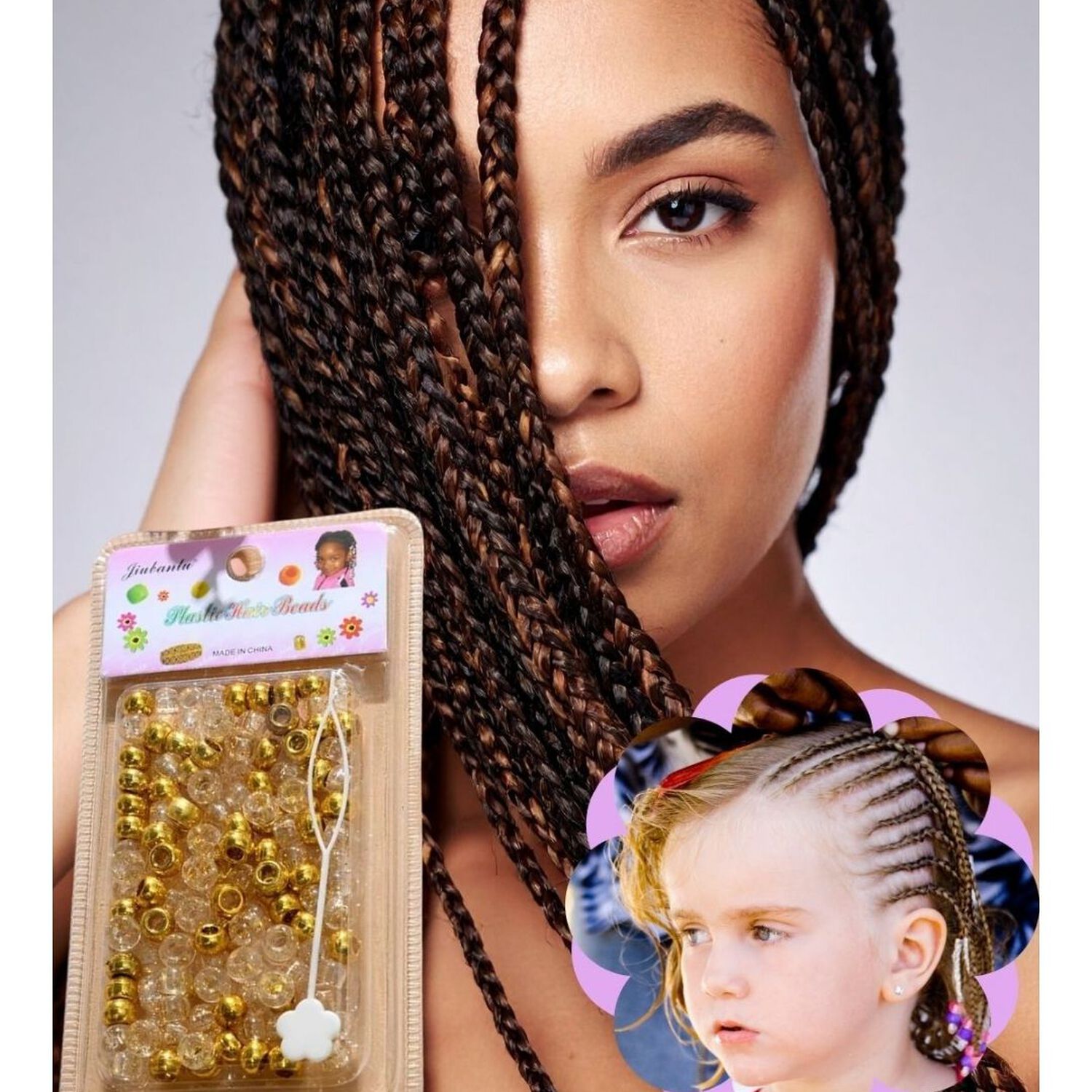Pack De 100 Cuentas O Accesorios Para Trenzas O Bisuteria image number 0.0