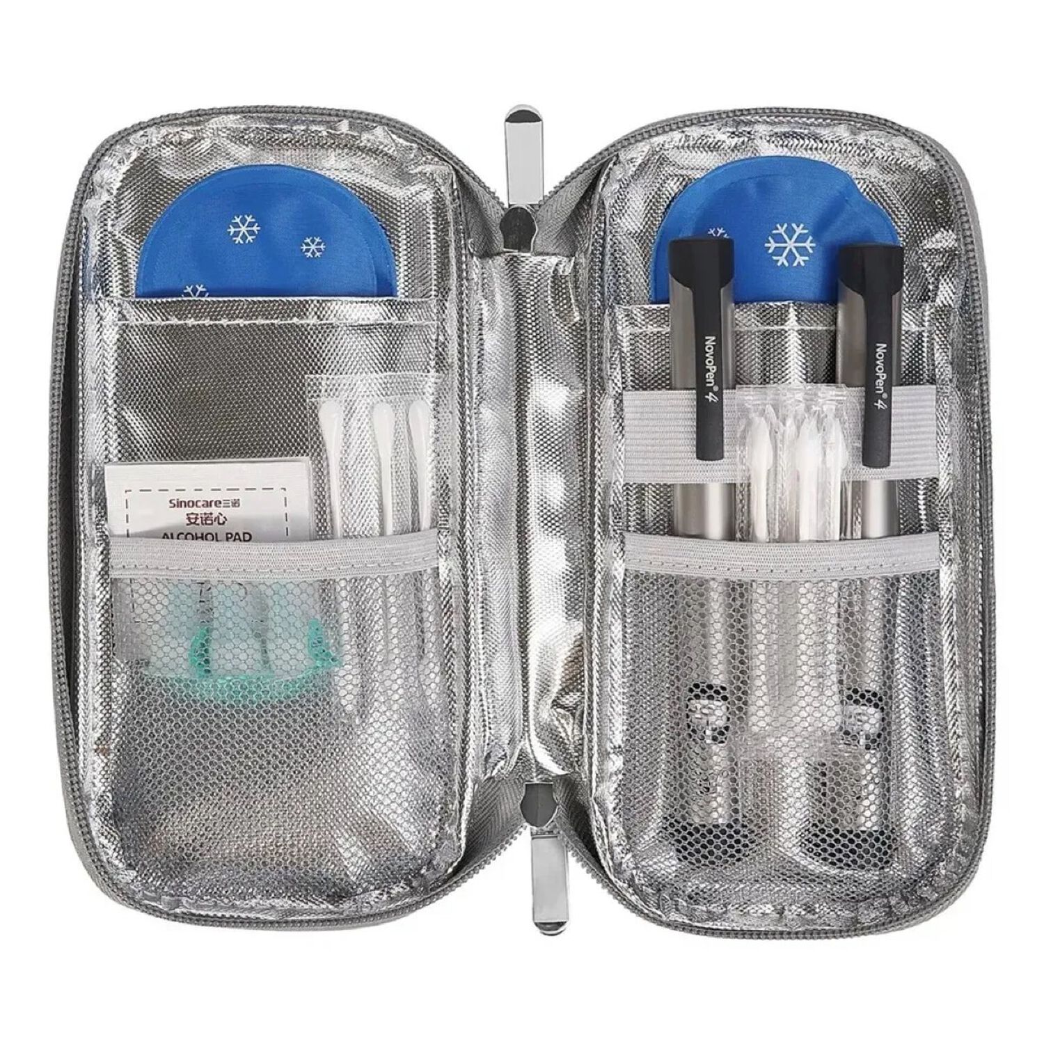Bolso Estuche Cooler Porta Insulina Para Viaje Refrigerante Tela Verde image number 4.0