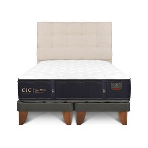 Cama Europea Cic Grand Premium / 2 Plazas / Base Dividida + Respaldo