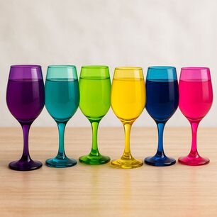 Set 18 Vasos Copas Vidrio Full Color Cristar Celebraciones