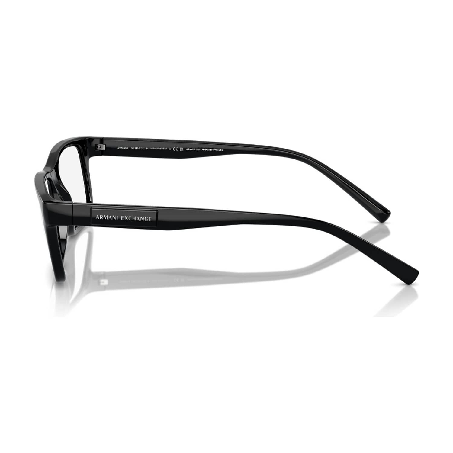 Lentes &Oacute;pticos Negro Brillante Armani Exchange image number 2.0
