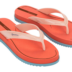 Sandalia Mujer Naranja/beige Rio Ipanema