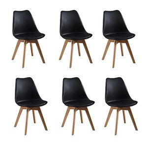 Juego De Comedor Medlock (140 X 90cm) + 6 Sillas Tulip