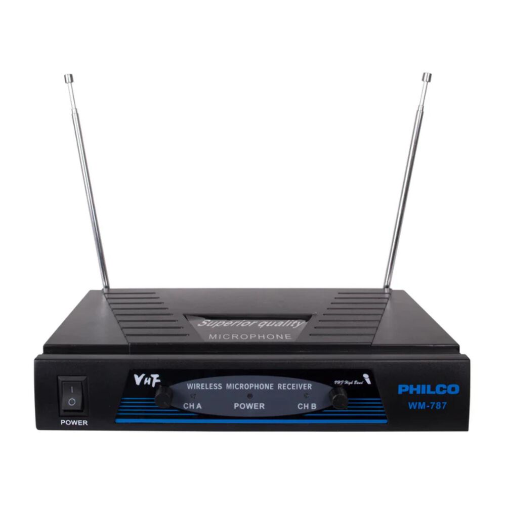 Pack 2 Microfonos Inalambricos 2 Calanes Vhf Wm787 image number 2.0