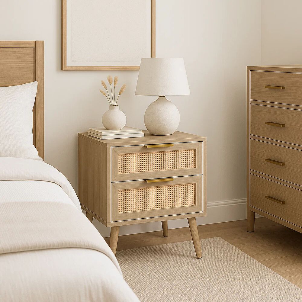 Pack De 2 Veladores Eames Mesh Doble 40x55 - Madera Oscura Walnut image number 1.0