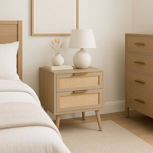 Pack De 2 Veladores Eames Mesh Doble - Madera Oscura Walnut Pack De 2 Veladores Eames Mesh Doble - Madera Oscura Walnut