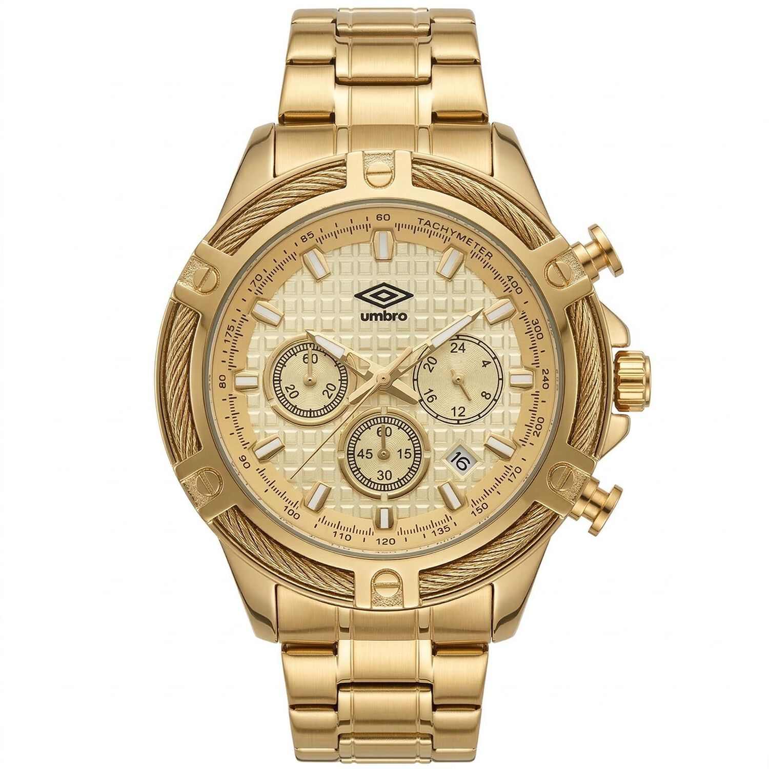 Reloj An&aacute;logo Hombre Umbro Plus Dorado Umbp-1500-129 image number 0.0