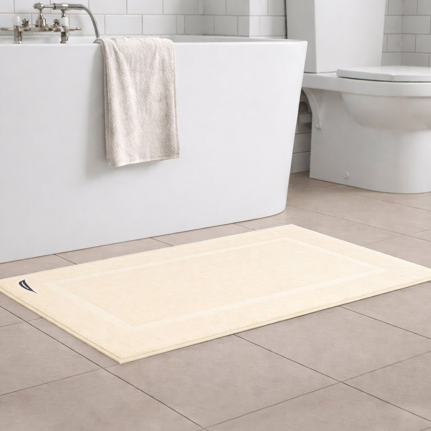 Set 4 Toallas Nautica Signature Cara+mano+cuerpo+piso 100% Algod&oacute;n Beige image number 6.0