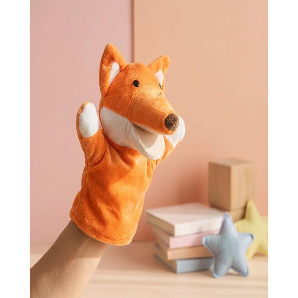 Peluche Titere Animal Zorro Vaca Leon Oveja Rana Lobo image number 18.0