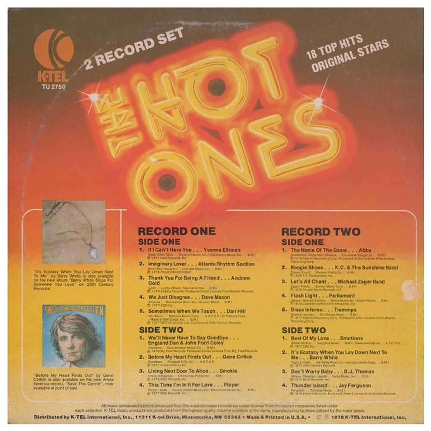 The Hot Ones - 18 Top Hits (2lp) | Vinilo Usado image number 1.0
