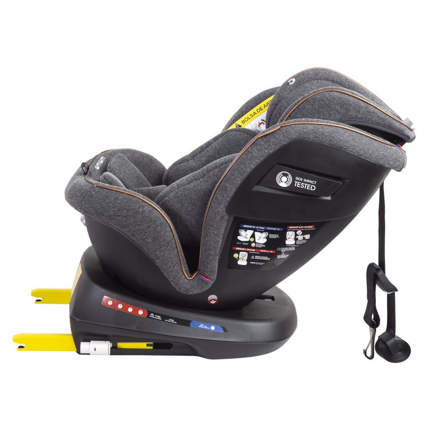 Silla De Auto Bebesit Convertible Isofix Supra 360&ordm; Premium Gris image number 7.0