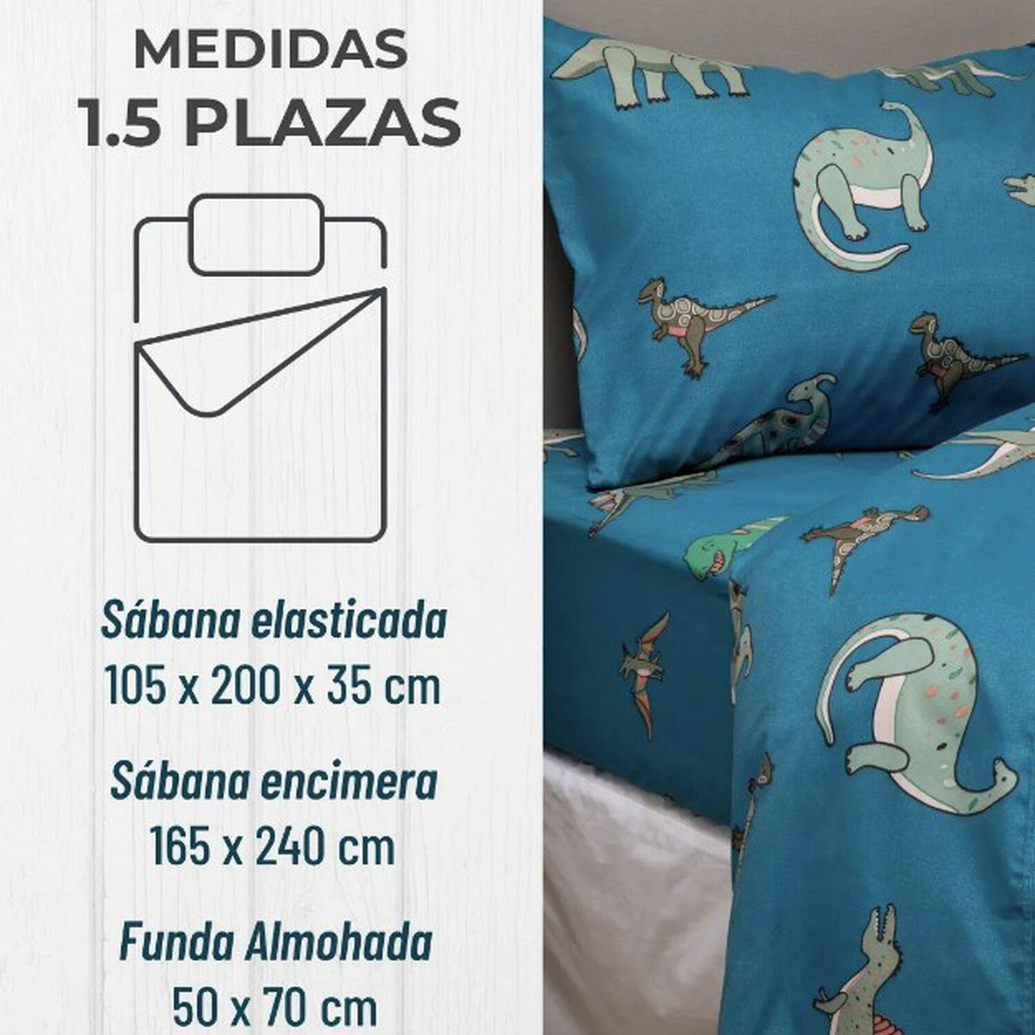 Sabanas 1,5 Plaza Ni&ntilde;o Ni&ntilde;a Estampada + Funda Almohada image number 1.0