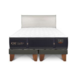 Cama Europea Cic Linea Premium / 2 Plazas / Base Dividida + Respaldo