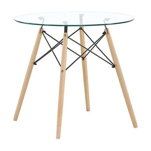 Mesa Eames De Vidrio Templado 80 Cm Di&aacute;metro Artihogar