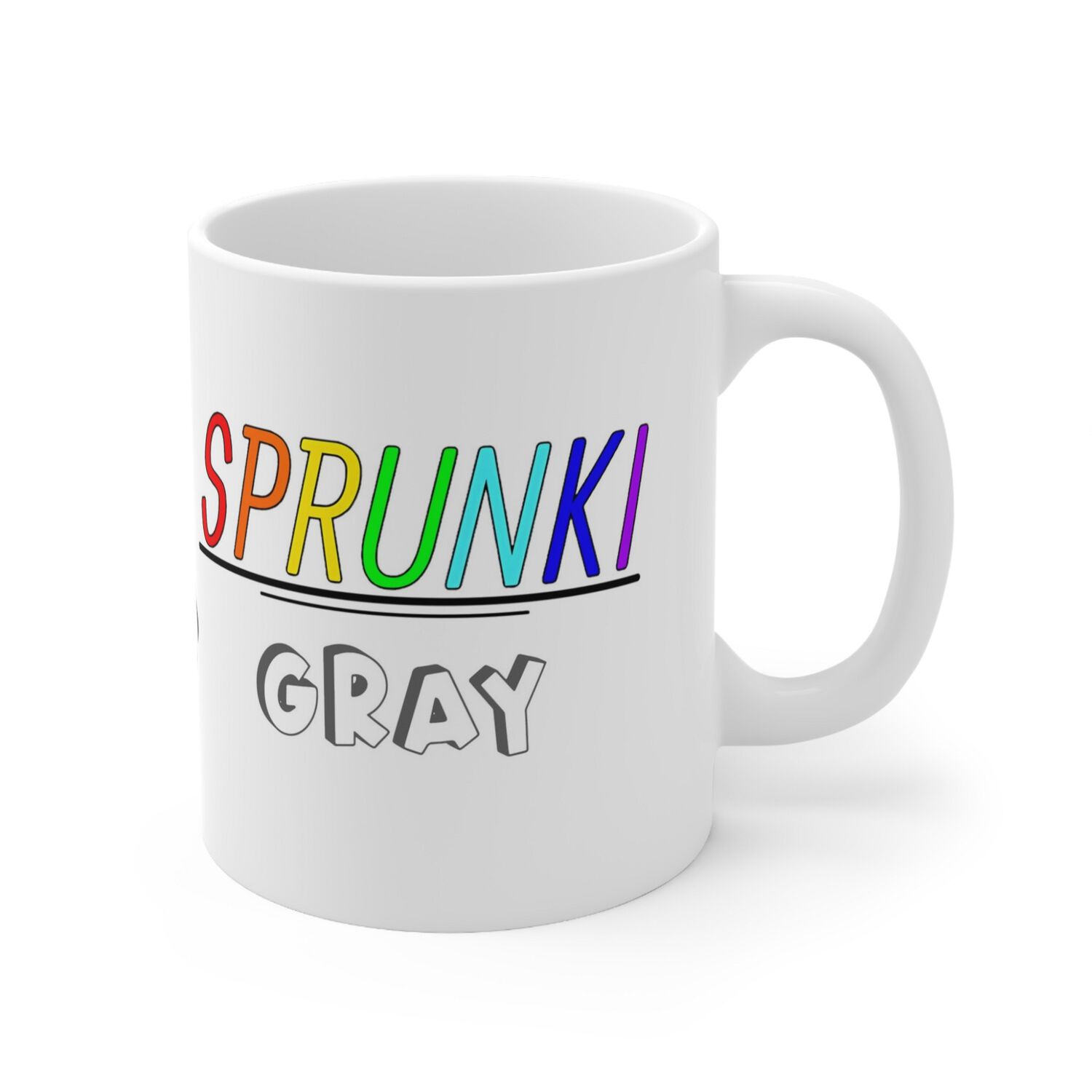 Taza Sprunki Gray - Personaje Incredibox Cer&aacute;mica Blanca image number 2.0
