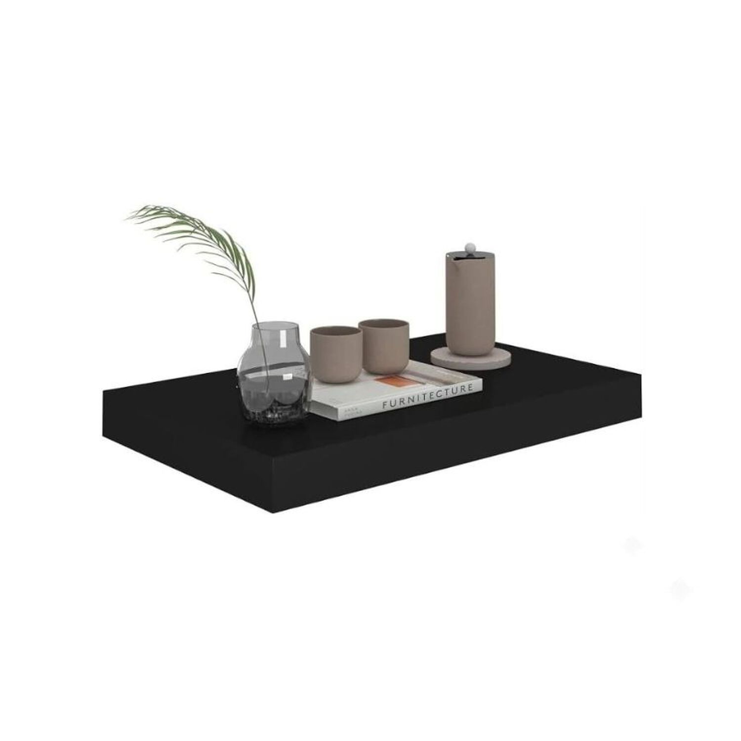 Repisa Flotante Negra Minimalista Estante Organizador Pared 60cm image number 0.0