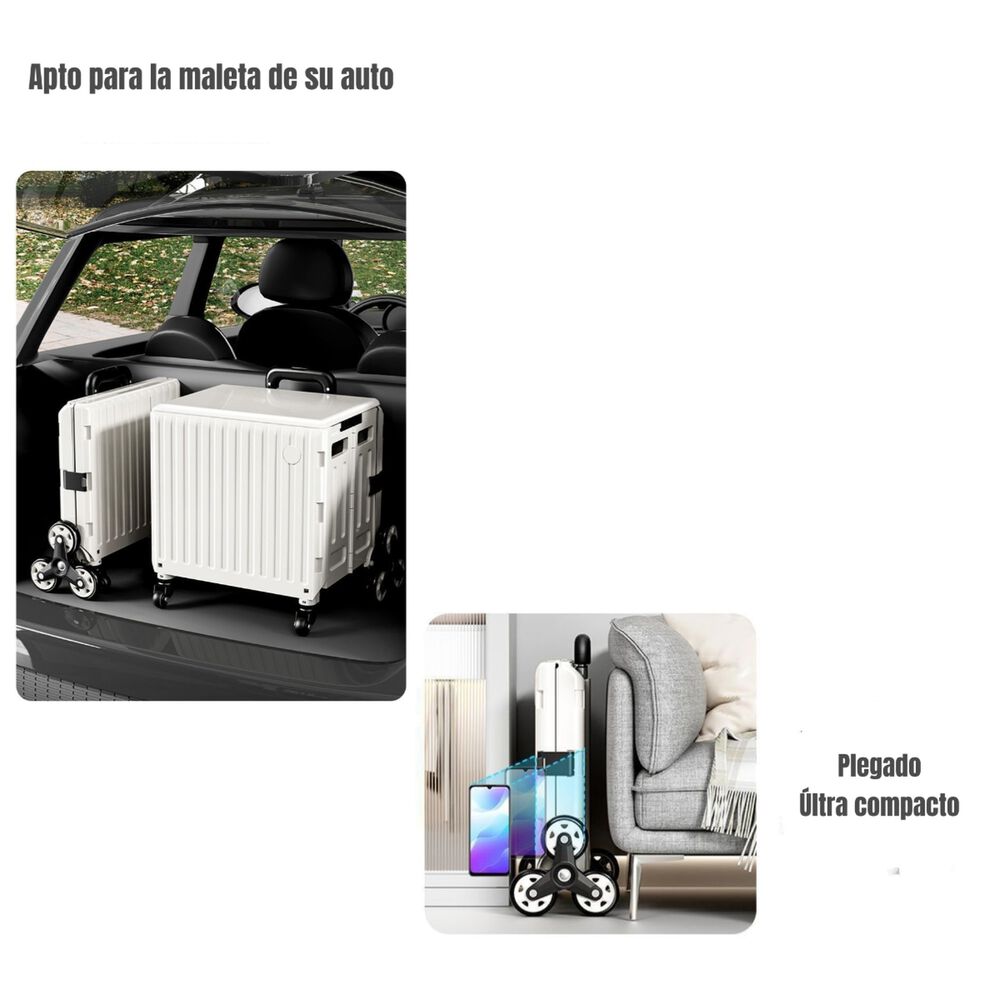 Carrito De Compras Plegable Con Ruedas Trepadoras Lubabycas image number 5.0