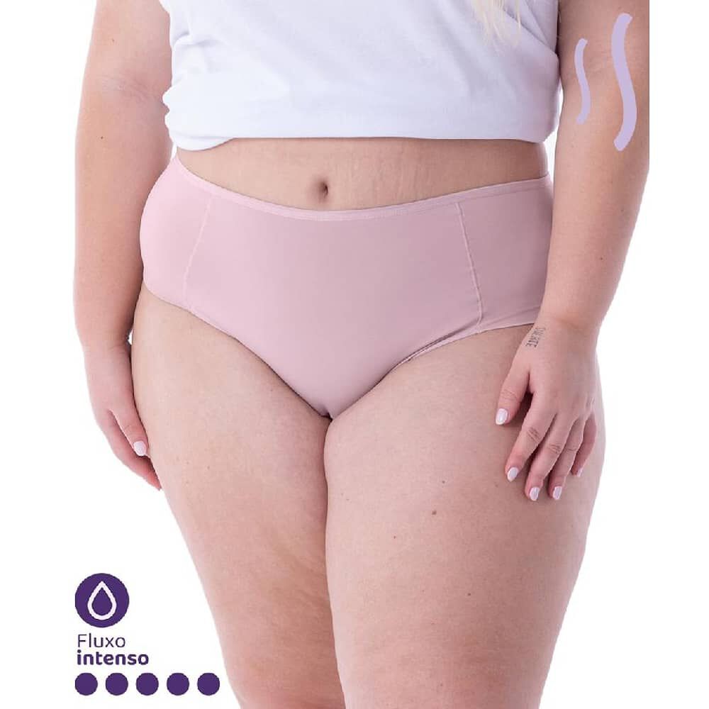 Calz&oacute;n Menstrual Absorbente Plus Size Flujo Alto Palo Rosa 2rios image number 2.0