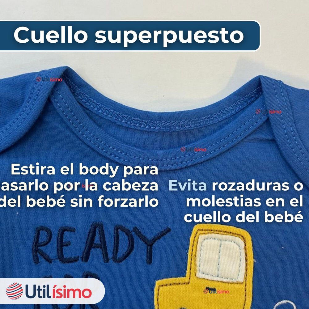 Pack 4 Bodys Niño Manga Corta Tedmimak 100% Algodón Ready Fun image number 4.0