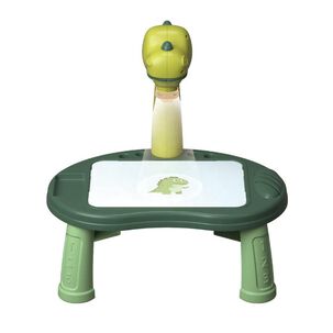 Juguete Mesa Proyectora De Dibujos Dinosaurios 34pzas Verde Infantil