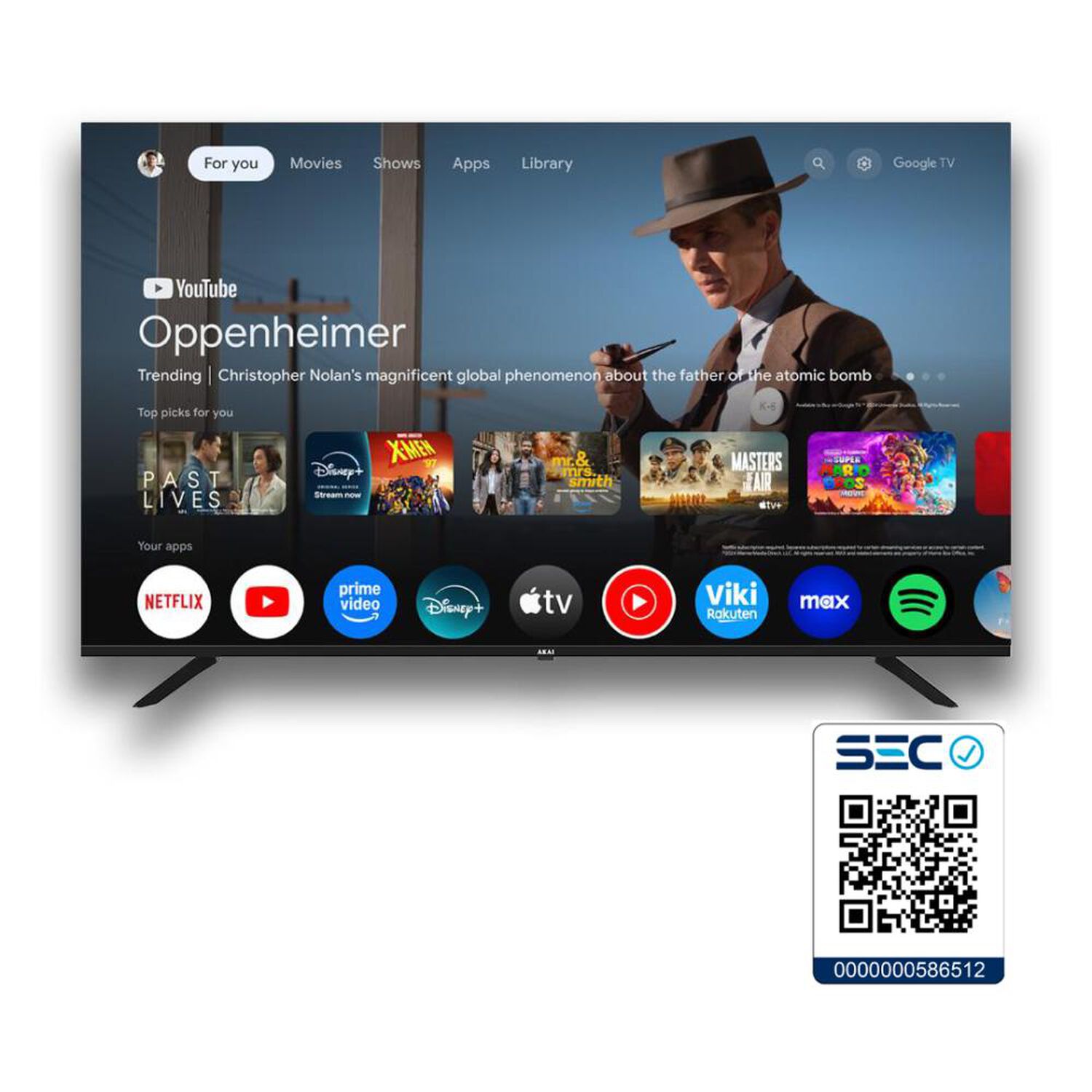 Led 65" Akai Google TV 5.0&nbsp; / Ultra HD 4K / Smart TV image number 4.0