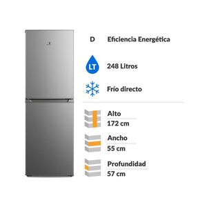Refrigerador Bottom Freezer Mademsa MED250 / Fr&iacute;o Directo / 248 Litros / D