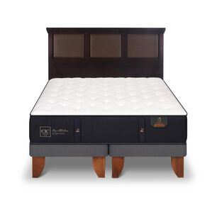 Cama Europea Cic Premium / 2 Plazas / Base Dividida + Respaldo