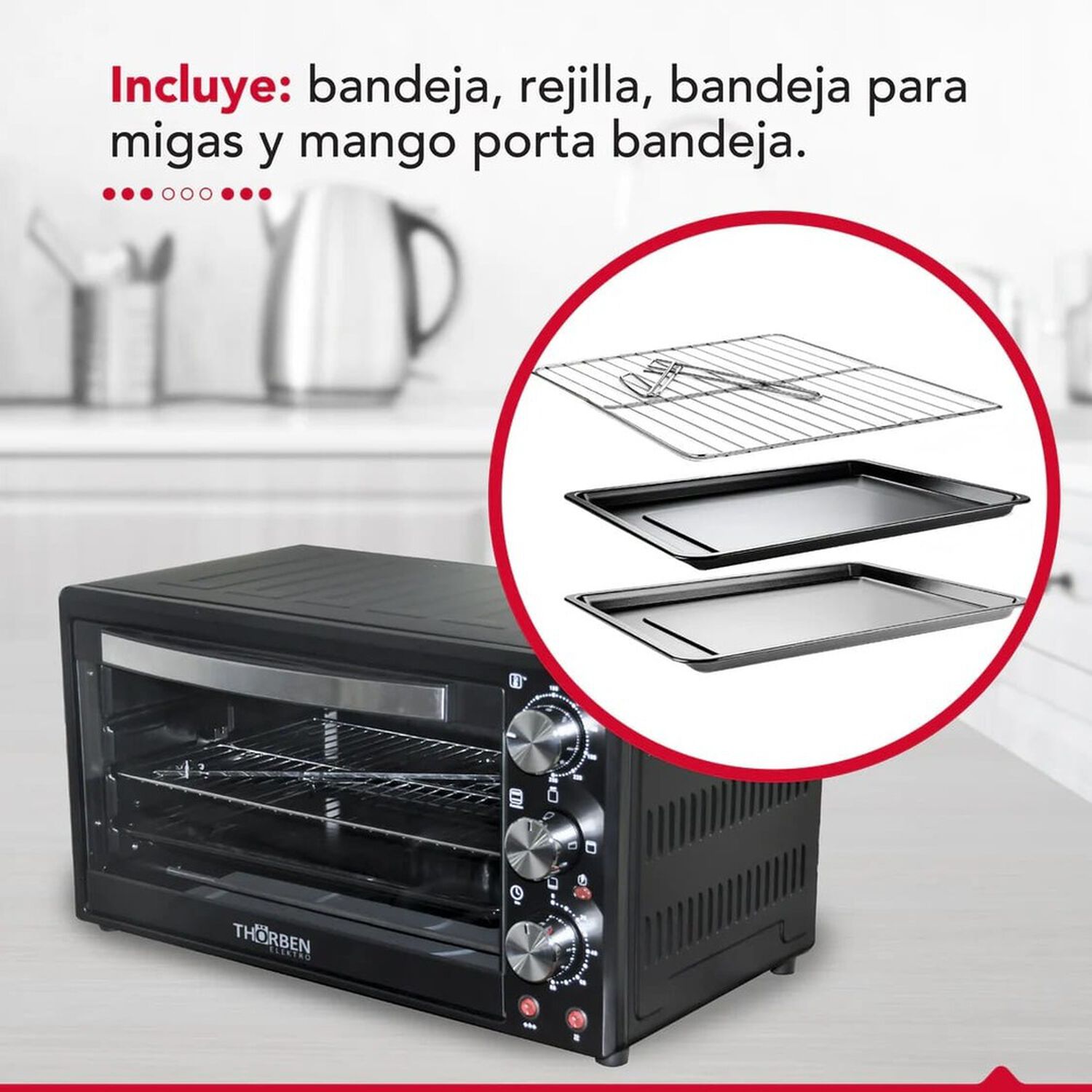 Horno El&eacute;ctrico 60 Litros 2200w Thor Magnum Oven 60 image number 7.0