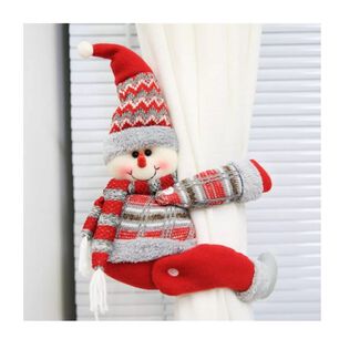 Mu&ntilde;eco Adorno De Navidad Para Cortina Mu&ntilde;eco Nieve
