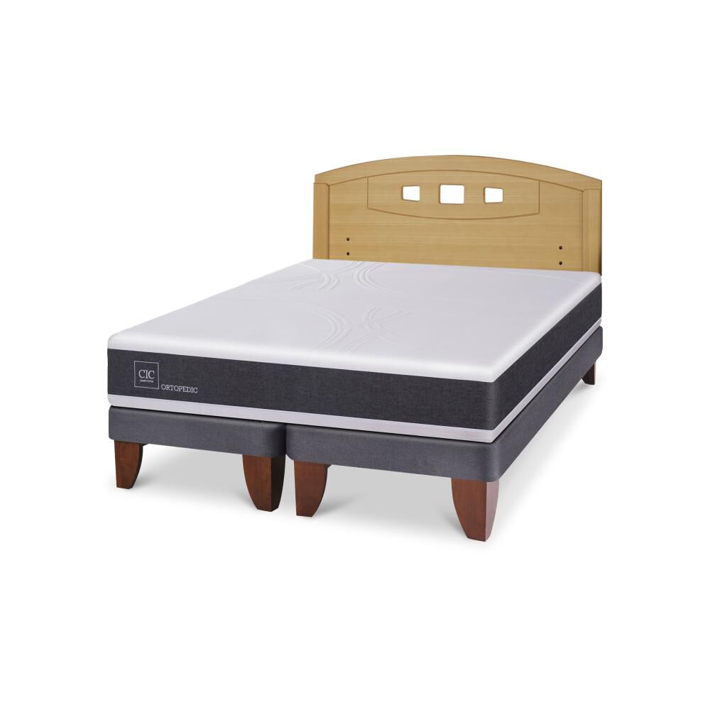 Cama Europea Cic Ortopedic / 2 Plazas / Base Dividida + Respaldo image number 2.0
