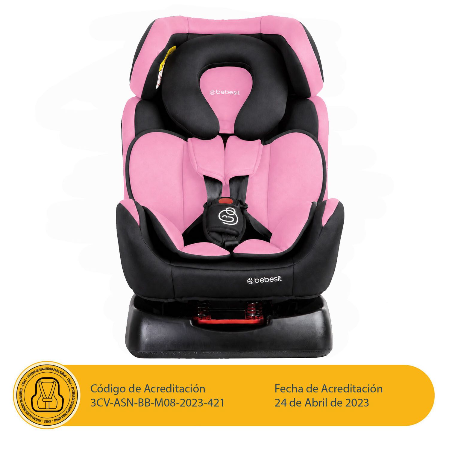 Silla De Auto Orbit Lx Rosada Bebesit image number 2.0