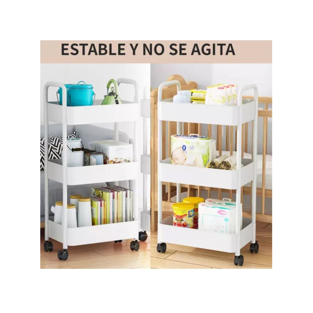 Carro Carrito Organizador Multiuso 3 Niveles Almacenamiento image number 3.0