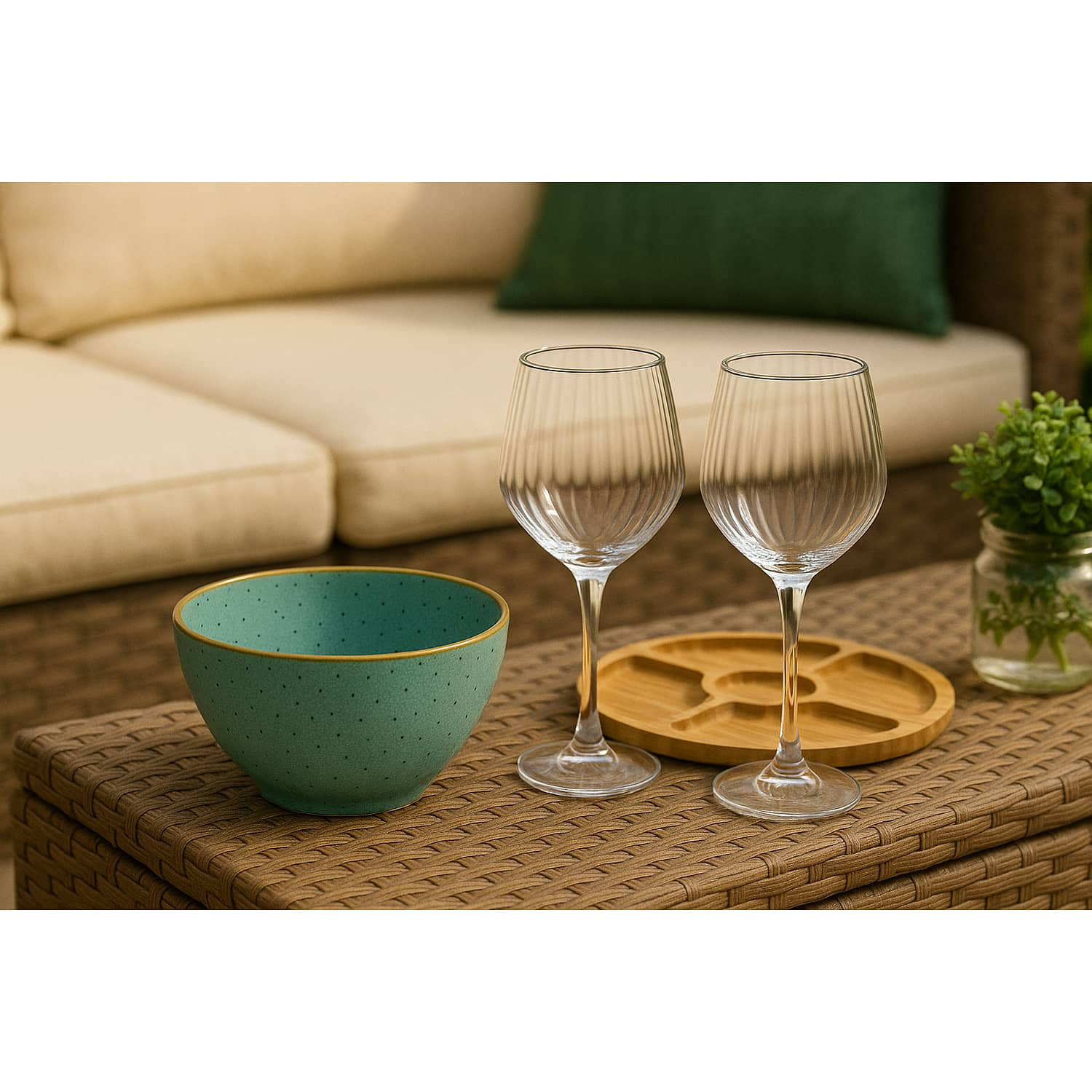 Bowl Bioamboo Menta 15x7 Cm Decogreen image number 2.0