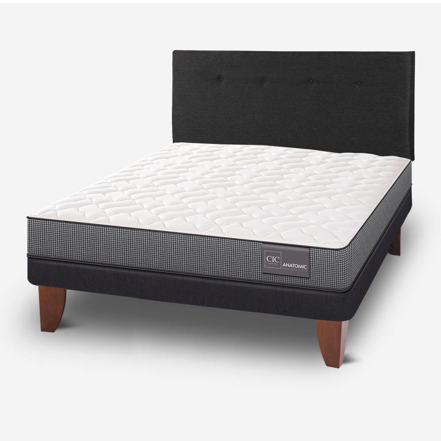 Cama Europea Cic Anatomic / 2 Plazas / Base Normal + Respaldo image number 3.0