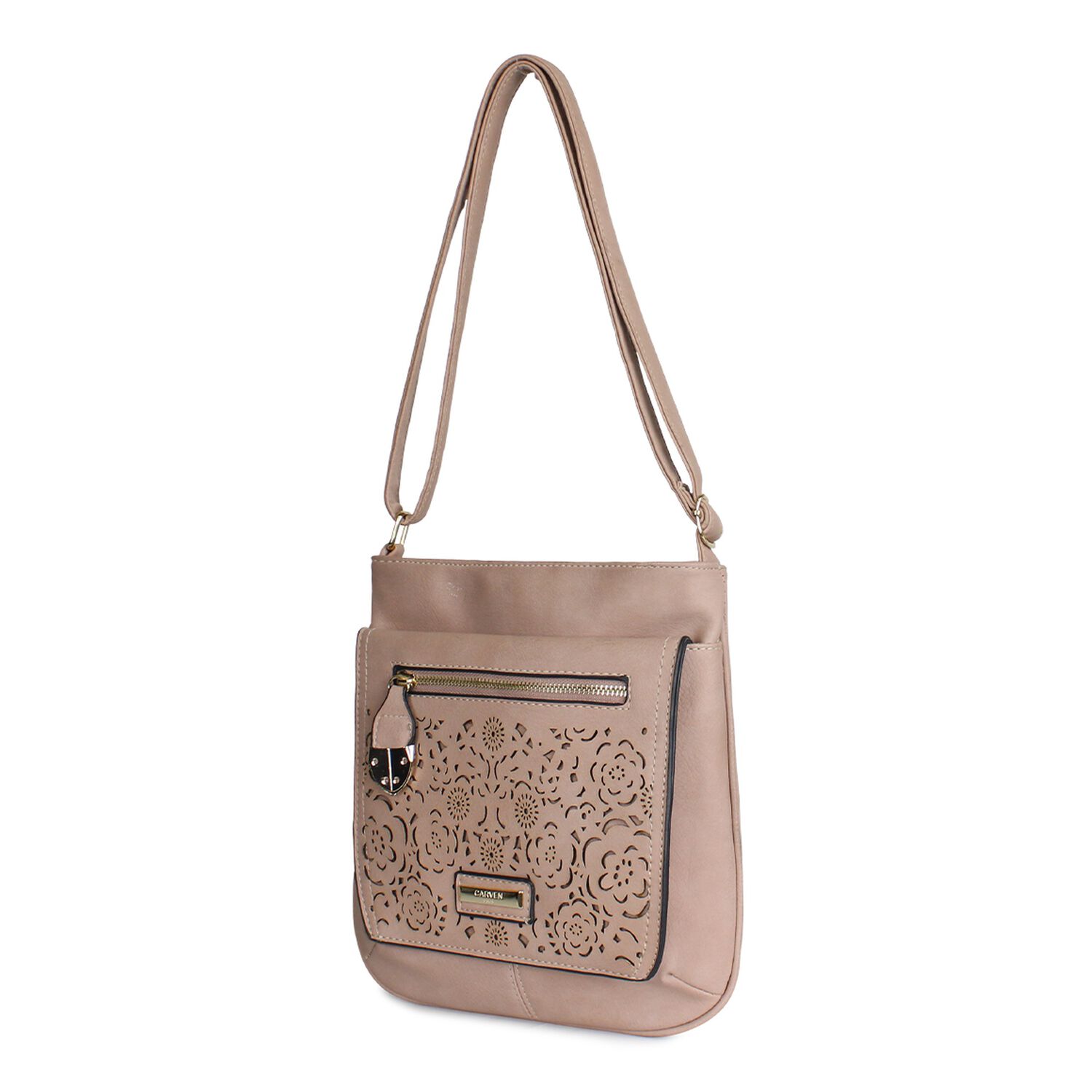 Cartera Flower Rosado Palo Carven image number 2.0