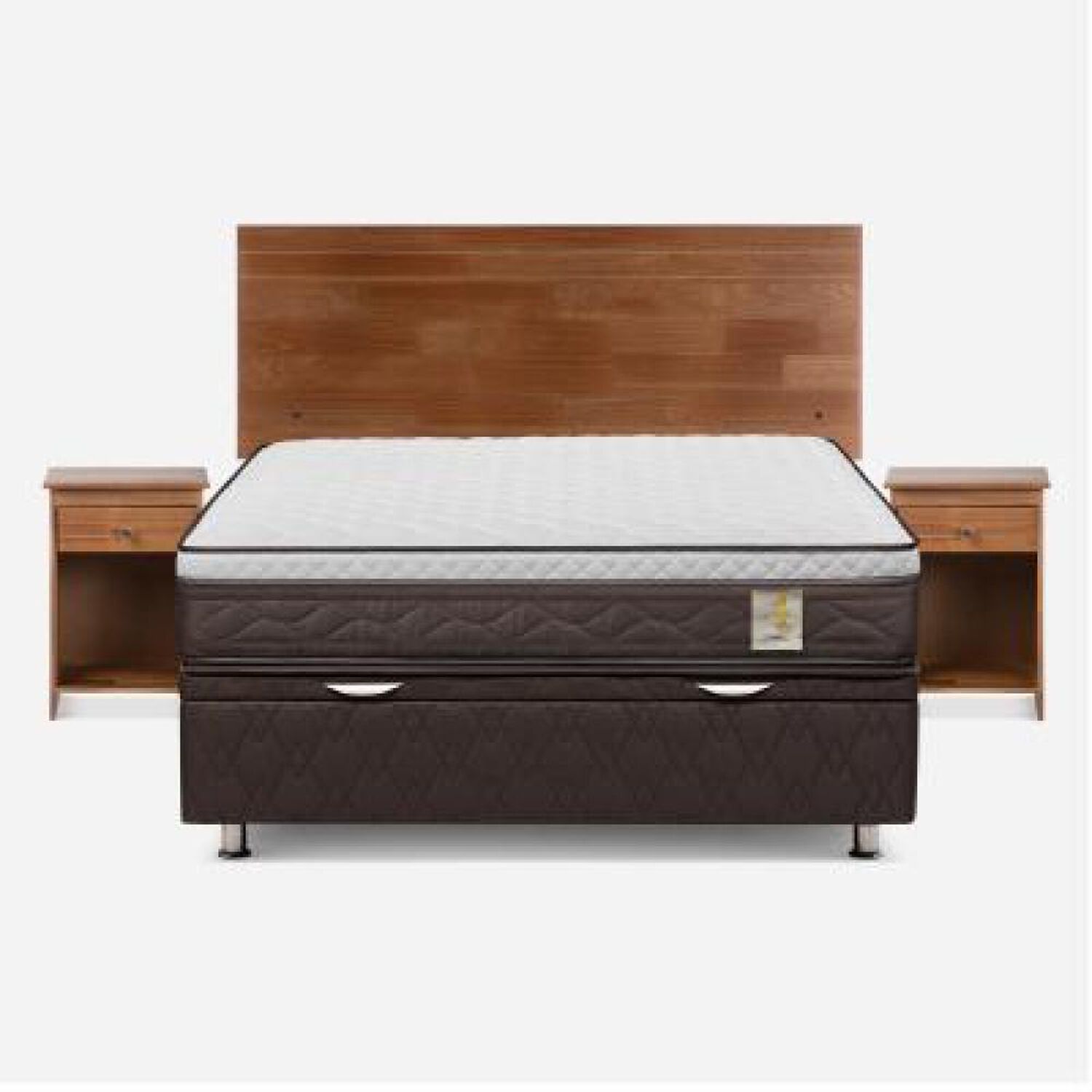 Cama Ba&uacute;l Rosen New Style 4 Plus / 2 Plazas / Base Normal + Set De Maderas image number 6.0