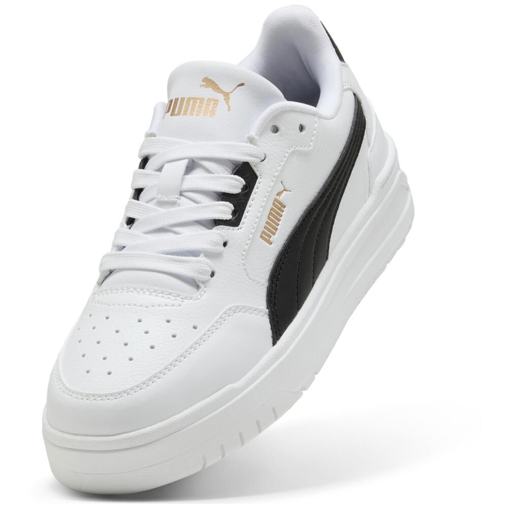 Zapatilla Urbana Unisex Puma Shuffle Downtown Lo Jr White- Black- Gold image number 4.0