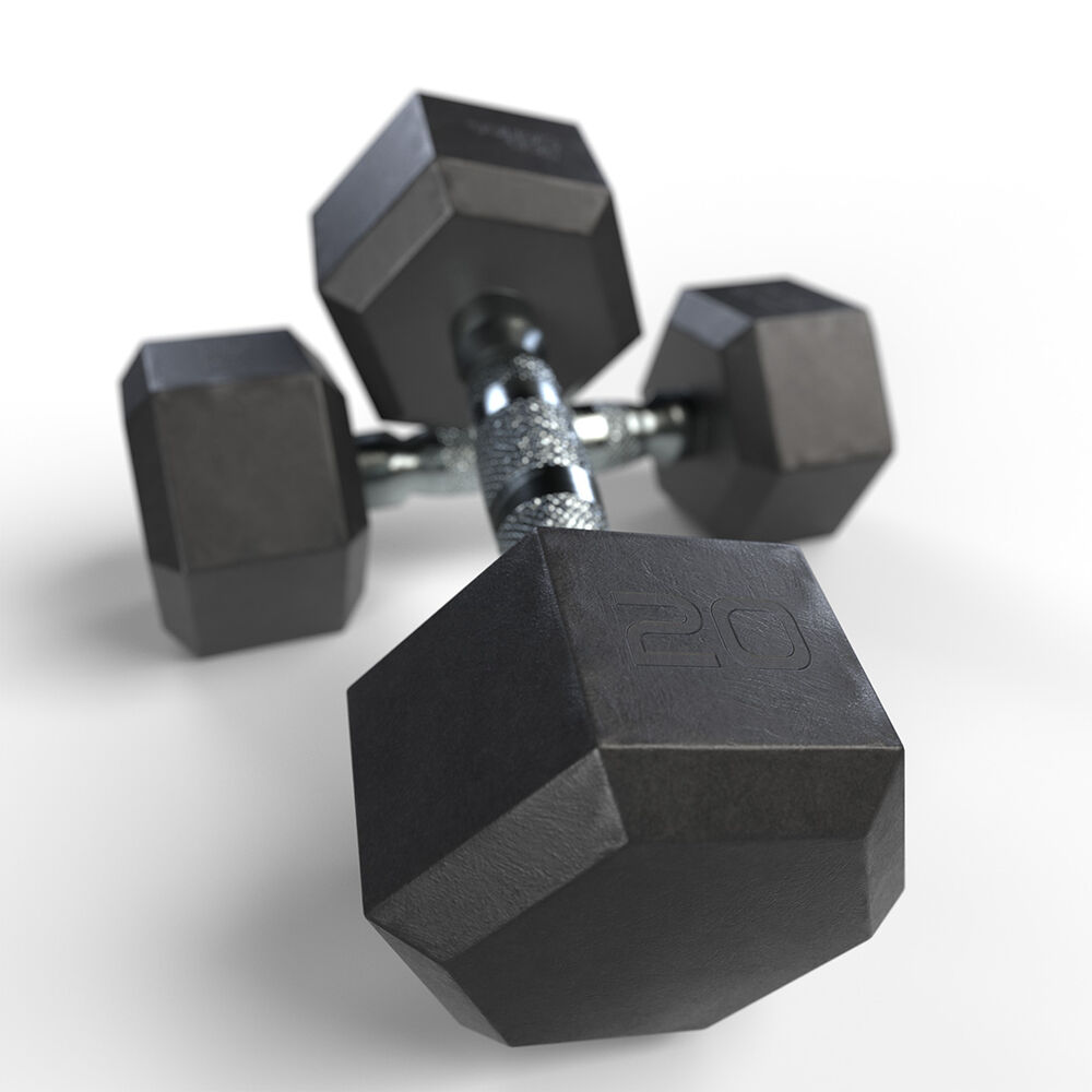 Mancuerna Hexagonal Recubierta En Caucho 20 Kg image number 3.0