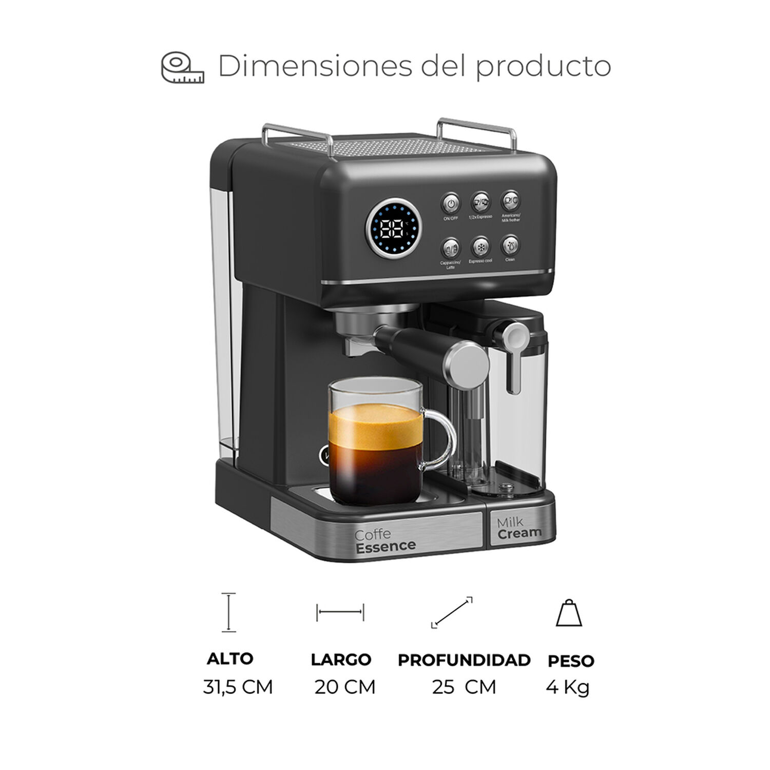 Cafetera Espresso Cream Lab 8 En 1 image number 8.0