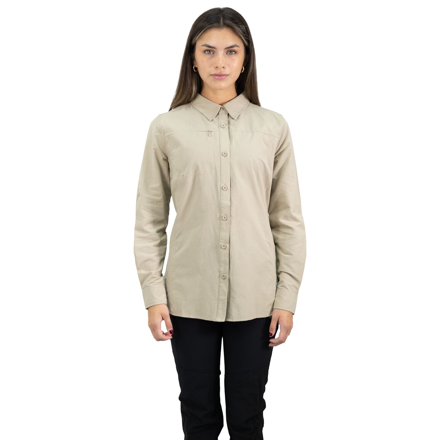 Camisa Hw Duck Dry Mujer Beige image number 0.0
