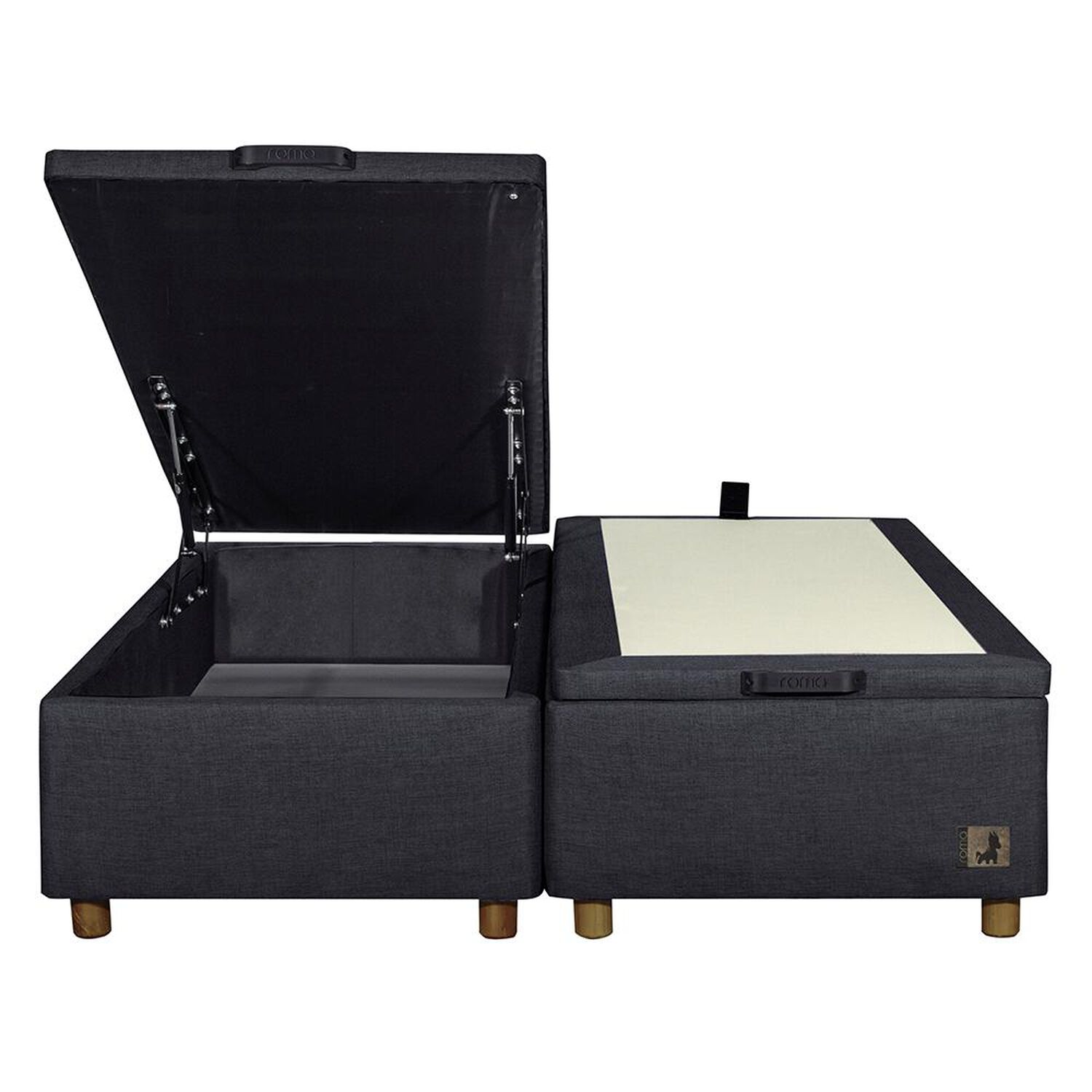 Base Cama Mons Ba&uacute;l 190 Bd Negro / 2 Plazas / Base Dividida image number 6.0